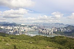 panorama of the city on the coast
