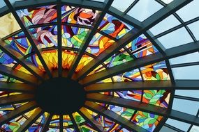 glass ceiling in the mall