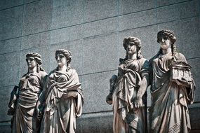 stone statues in Dusseldorf