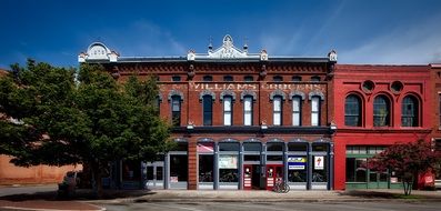 bicycle shop in a red building in Georgia