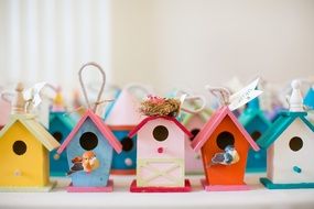 Colorful decorative gift houses