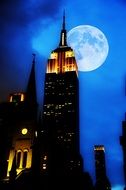 empire state building at night