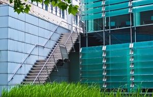 staircase on the building facade