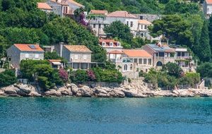 lovely houses on the coastline in Dubrovnik, Croatia