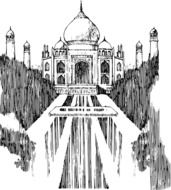 Agra Historical India drawing