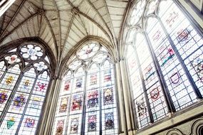 window with vintage pattern in the church