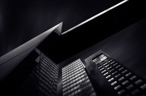 night panorama of skyscrapers