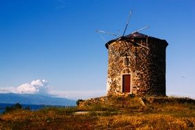 windmill against the sky