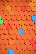 roof of bright tiles