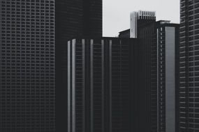 Skyscrapers Black And White photo