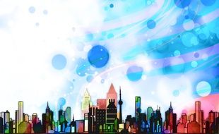 abstract sketch of the city