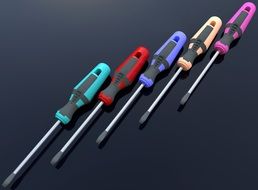 screwdriver with colorful handles