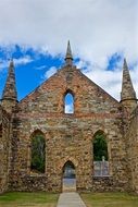 ruined brick church