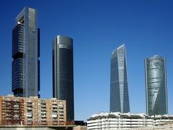 Landscape of Skyscrapers in Madrid