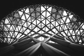 glass vault of the Kings Cross train station in London