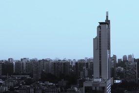 panoramic view of the tower among the residential area