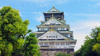 Osaka castle in Japan from Sixth century