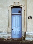 blue door