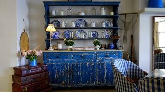 vintage Interior of dining Room in House