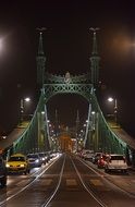 bridge in budapest at night