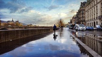 wet morning road