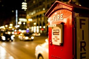 Red fire box, chicago