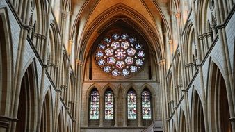 arches in the middle of the church