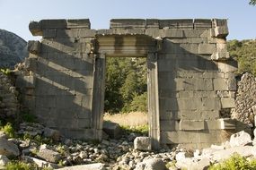 ruin gate in Lycian Way