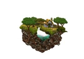 Miniature of natural stream