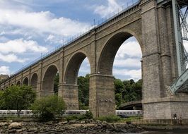 city bridge like an aqueduct