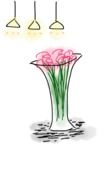 drawing flowers in a vase