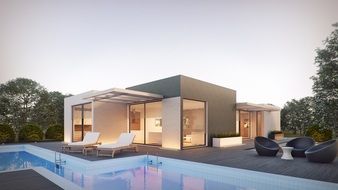 3dsmax render of a prefabricated house