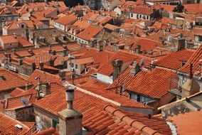 brown rooftops of houses in Croatia