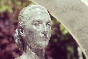 bronze bust of Eva Peron