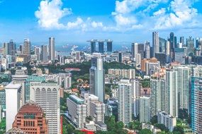 Skyscrapers at beautiful cityscape, singapore