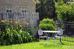 cozy green patio