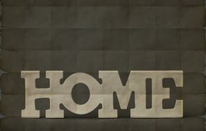 word home on a dark grey background