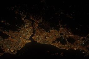 view from space to Istanbul