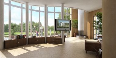 interior room in the villa