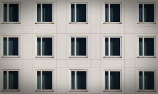facade of a white building