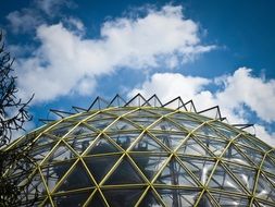 glass dome of the botanical garden in Dusseldorf