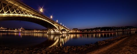 lantern bridge at night in australia