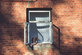 Window Frame on a brick Building
