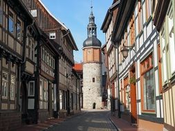 street of old town in Stolberg