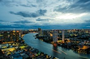 night city by the river