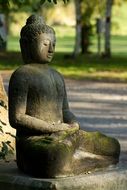 sitting Buddha stone figure