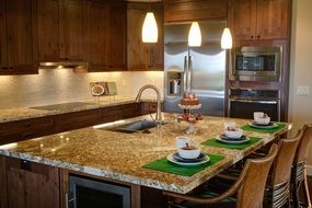 cozy kitchen of an elite house