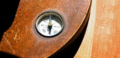 antique Compass, Magnetic Needle on Windrose