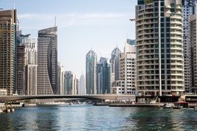 panorama of skyscrapers in dubai