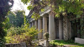 abandoned historic building in the park